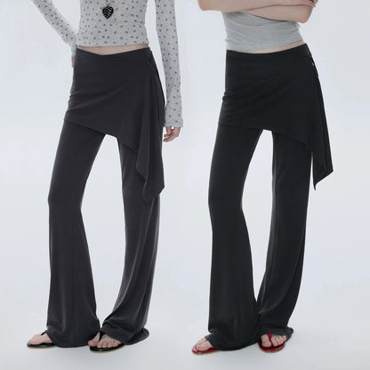 【美脚フレア×ヒップカバー】取り外しスカート付き 2wayヨガパンツ 3262