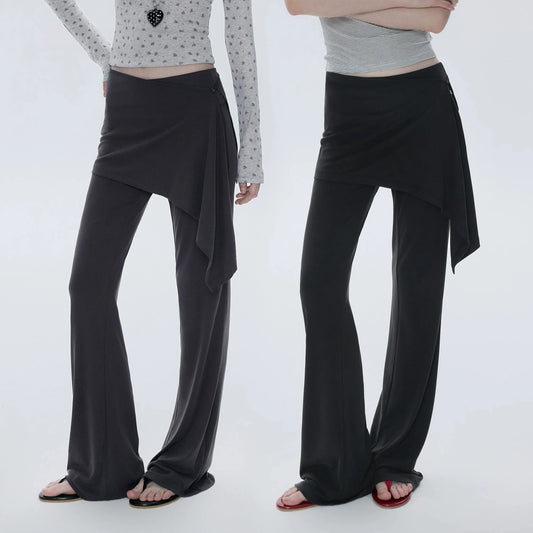 【美脚フレア×ヒップカバー】取り外しスカート付き 2wayヨガパンツ 3262