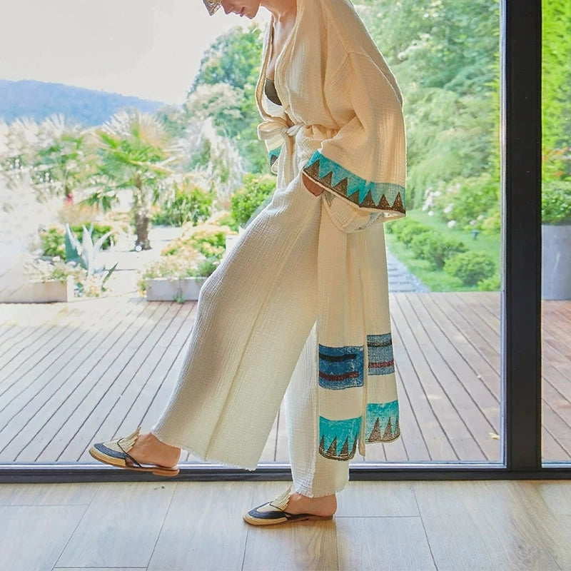 コットン ルーズストレートパンツ 5228