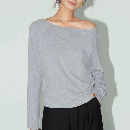 ワンショルダー リラックス長袖Tシャツ 2546